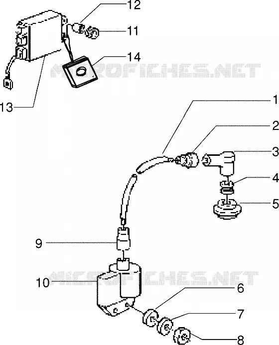 Electrical devices for vehicles with antistart PIAGGIO PIAGGIO-SCOOTER 50 ZIP Before 200  Zip
