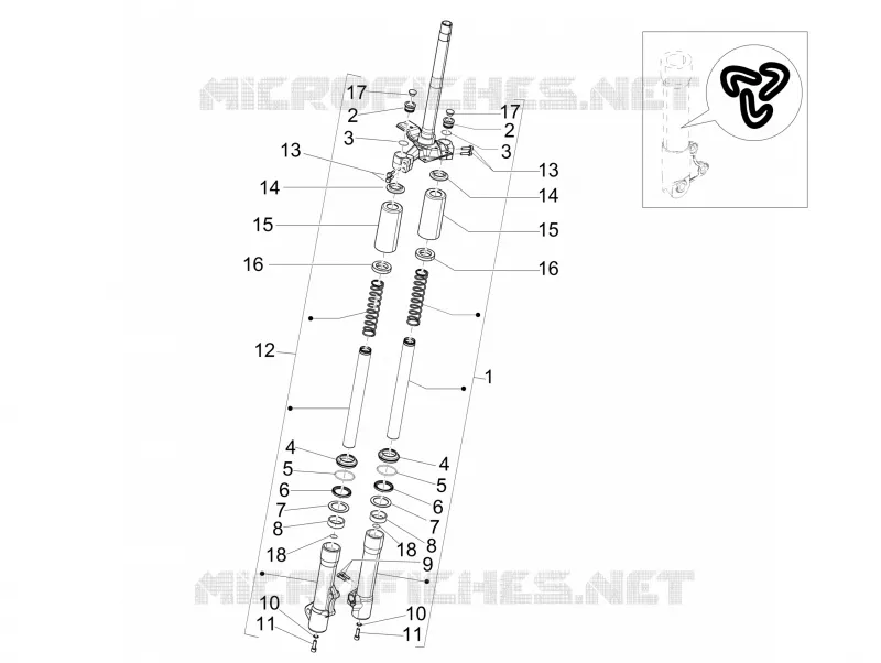 Fork's components (Kayaba) PIAGGIO PIAGGIO-SCOOTER 100 LIBERTY 2012  Liberty 4T