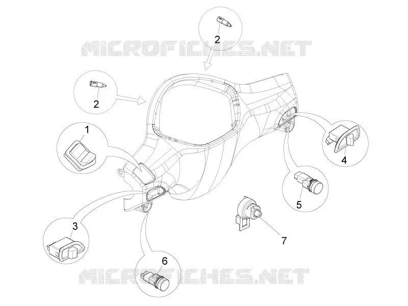 Selectors - Switches - Buttons PIAGGIO PIAGGIO-SCOOTER 100 LIBERTY 2014  Liberty 4T