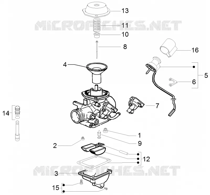 Carburetor's components PIAGGIO PIAGGIO-SCOOTER 125 LIBERTY 2006  Liberty 4T