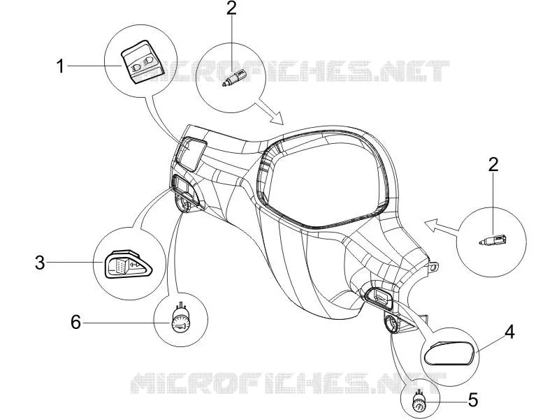 Selectors - Switches - Buttons PIAGGIO PIAGGIO-SCOOTER 125 LIBERTY 2007  Liberty 4T