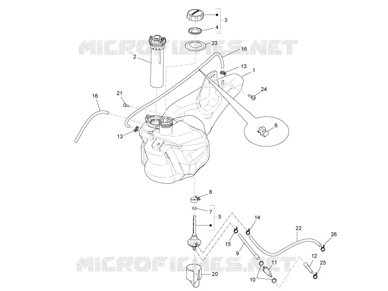 Fuel tank PIAGGIO PIAGGIO-SCOOTER 125 LIBERTY 2011  Liberty 4T 2V E3