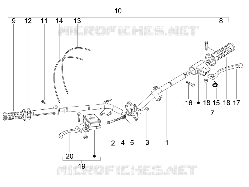 Handlebars - Master cil. PIAGGIO PIAGGIO-SCOOTER 125 LIBERTY 2010  Liberty 4T 2V E3
