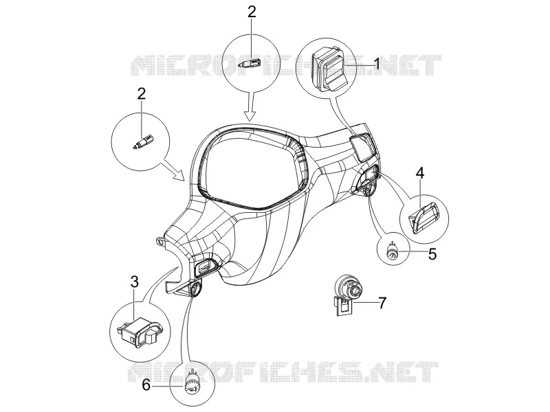Selectors - Switches - Buttons PIAGGIO PIAGGIO-SCOOTER 125 LIBERTY 2012  Liberty 4T 2V E3