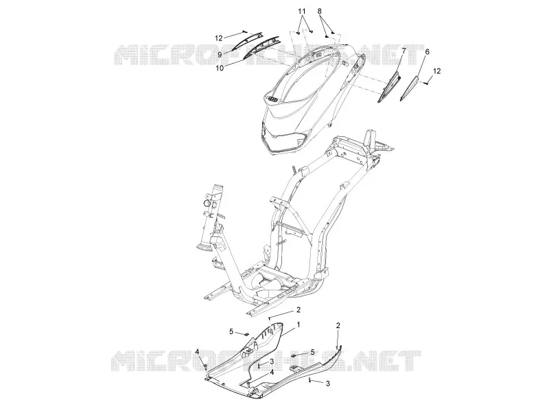 Side cover - Spoiler PIAGGIO PIAGGIO-SCOOTER 125 LIBERTY 2009  Liberty 4T 2V E3
