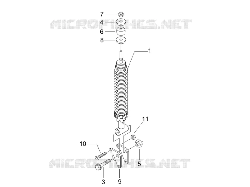 Rear suspension - Shock absorber/s PIAGGIO PIAGGIO-SCOOTER 125 LIBERTY 2012  Liberty 4T 2V ie E3