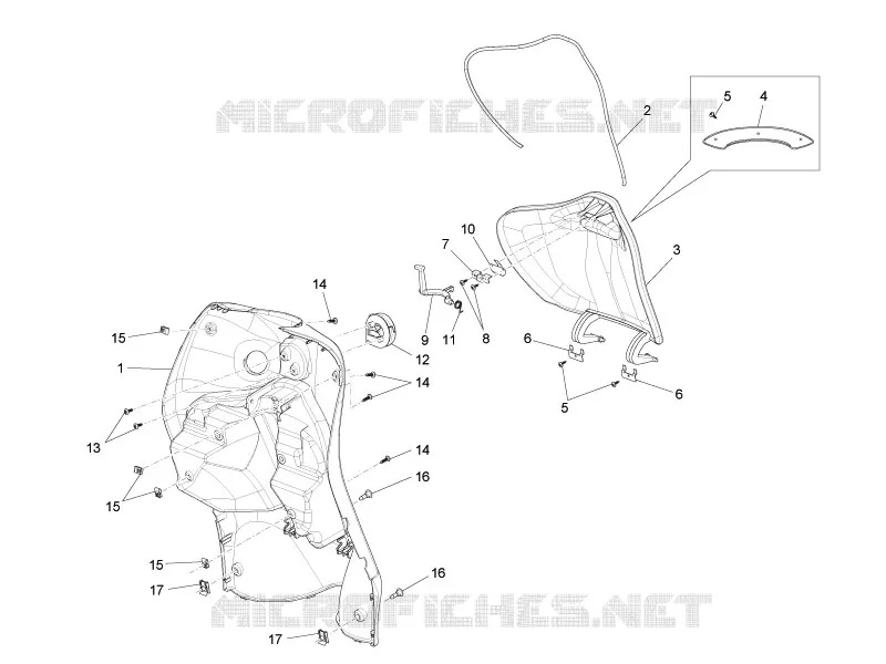 Front glove-box - Knee-guard panel PIAGGIO PIAGGIO-SCOOTER 125 LIBERTY 2014  Liberty 4T 3V ie E3