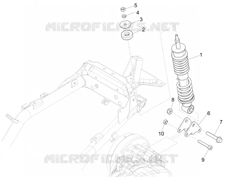 Rear suspension - Shock absorber/s PIAGGIO PIAGGIO-SCOOTER 125 LIBERTY 2014  Liberty 4T 3V ie E3