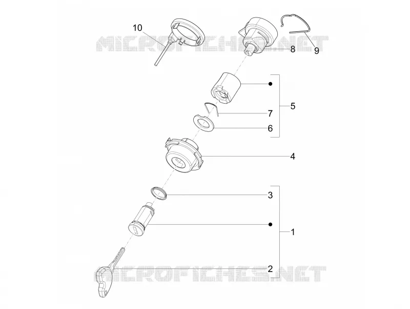 Locks PIAGGIO PIAGGIO-SCOOTER 125 LIBERTY 2012  Liberty 4T 