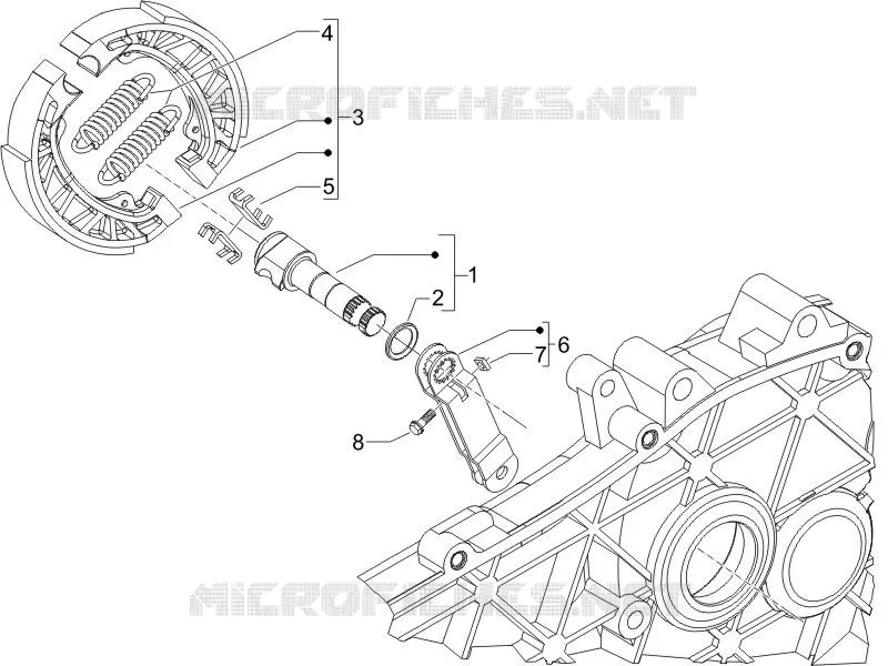 Rear brake - Brake jaw PIAGGIO PIAGGIO-SCOOTER 125 LIBERTY 2014  Liberty 4T 