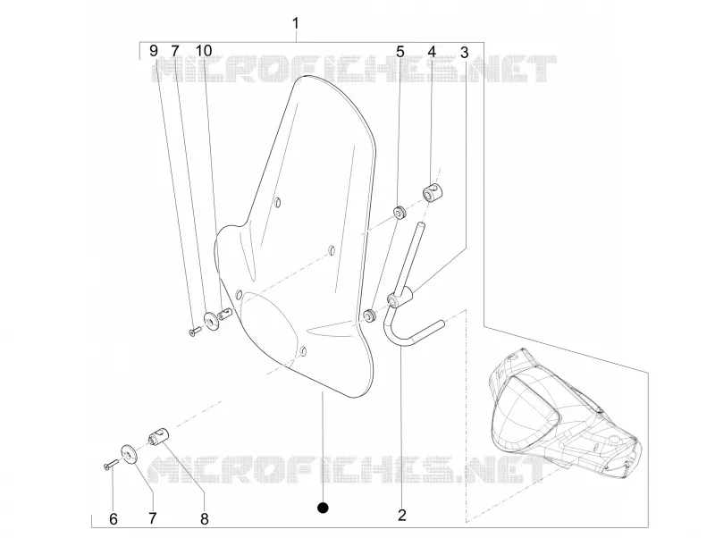 Windshield - Glass PIAGGIO PIAGGIO-SCOOTER 125 LIBERTY 2008  Liberty 4T Delivery E3