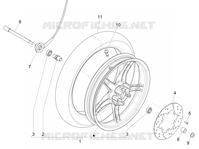 Front wheel PIAGGIO PIAGGIO-SCOOTER 125 LIBERTY 2009  Liberty 4T Delivery E3