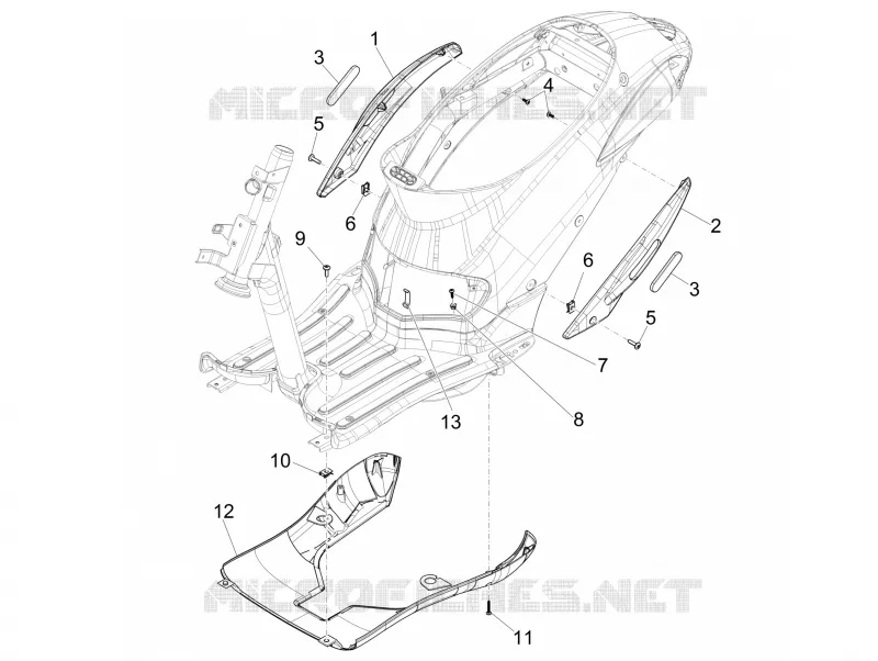 Side cover - Spoiler PIAGGIO PIAGGIO-SCOOTER 125 LIBERTY 2015  Liberty 4T - NEXIVE 2015