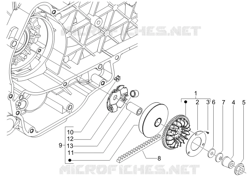 Driving pulley PIAGGIO PIAGGIO-SCOOTER 125 LIBERTY 2006  Liberty 4T E3