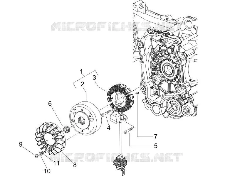 Flywheel magneto PIAGGIO PIAGGIO-SCOOTER 125 LIBERTY 2008  Liberty 4T E3