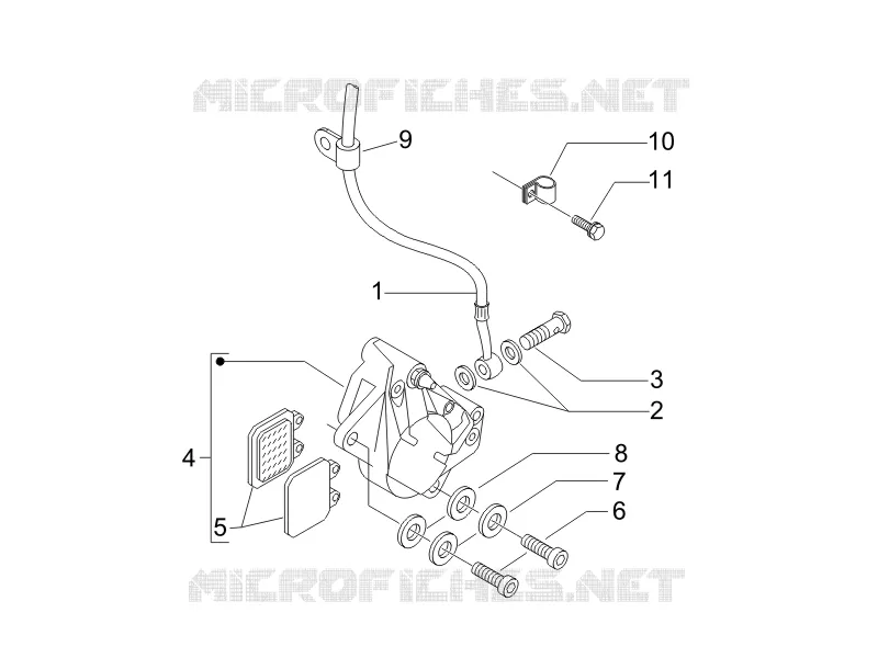 Brakes pipes - Calipers PIAGGIO PIAGGIO-SCOOTER 125 LIBERTY 2008  Liberty 4T E3