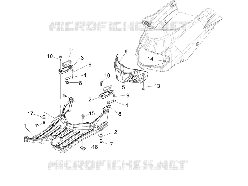 Central cover - Footrests PIAGGIO PIAGGIO-SCOOTER 125 LIBERTY 2006  Liberty 4T E3