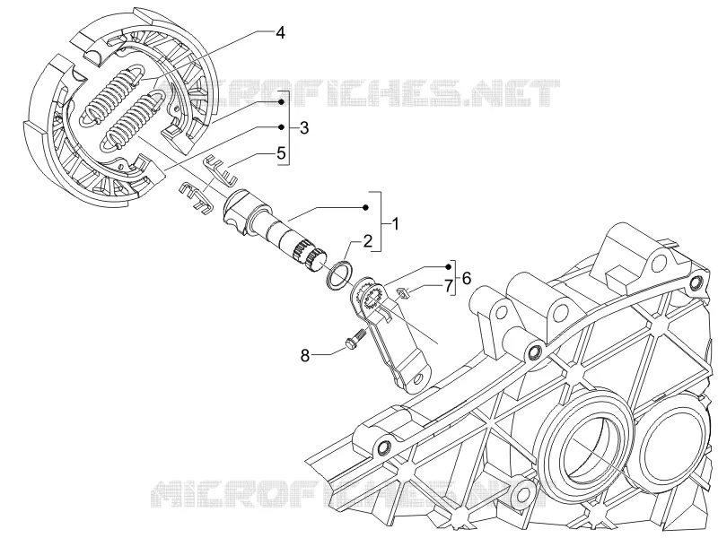 Rear brake - Brake jaw PIAGGIO PIAGGIO-SCOOTER 125 LIBERTY 2007  Liberty 4T E3