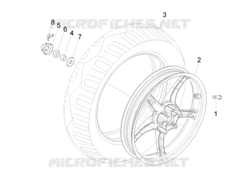 Rear wheel PIAGGIO PIAGGIO-SCOOTER 125 LIBERTY 2006  Liberty 4T PTT
