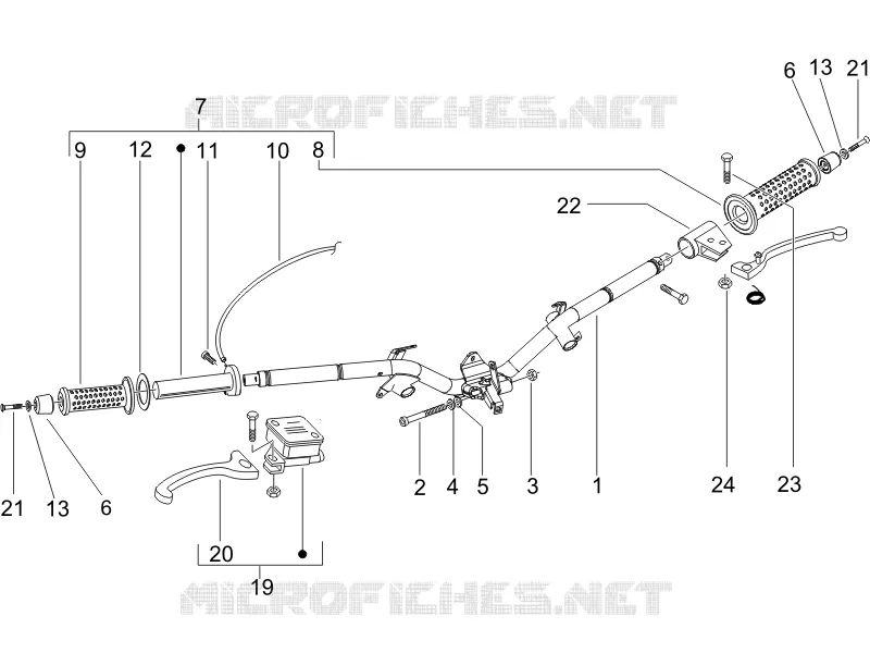 Handlebars - Master cil. PIAGGIO PIAGGIO-SCOOTER 125 LIBERTY 2007  Liberty 4T PTT E3 (A)