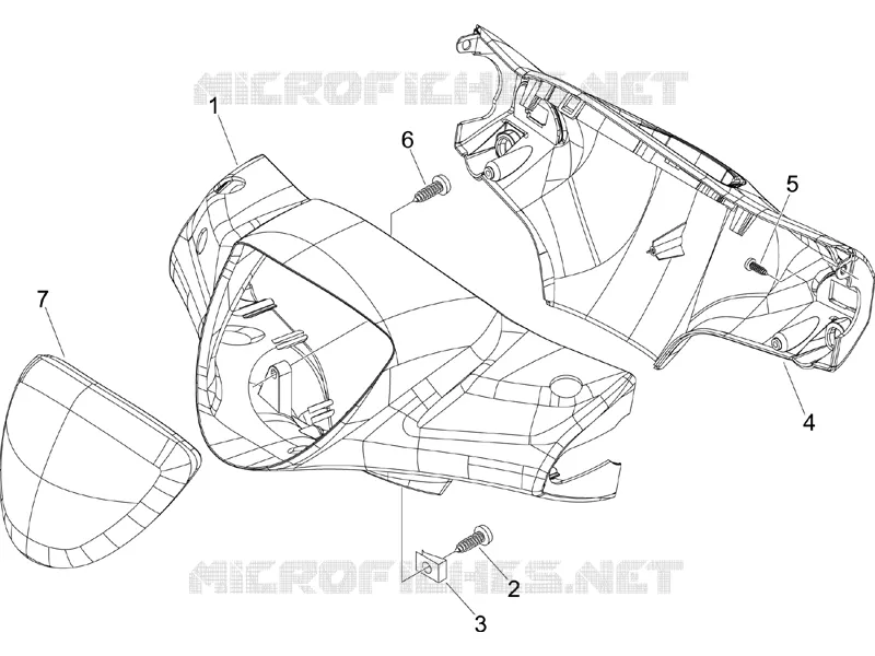 Handlebars coverages PIAGGIO PIAGGIO-SCOOTER 125 LIBERTY 2007  Liberty 4T PTT E3 (A)