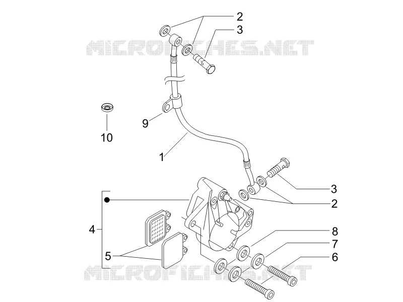 Brakes pipes - Calipers PIAGGIO PIAGGIO-SCOOTER 125 LIBERTY 2007  Liberty 4T PTT E3 (F)