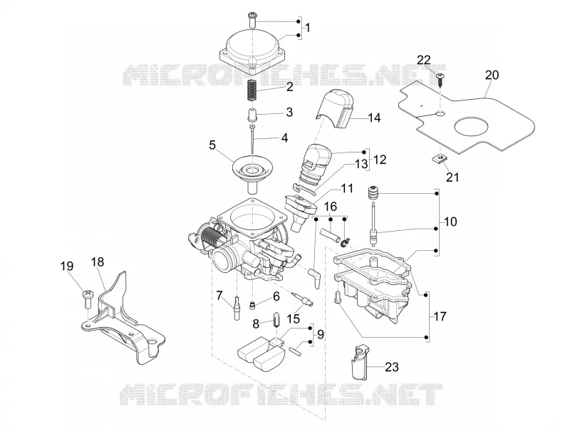 Carburetor's components PIAGGIO PIAGGIO-SCOOTER 125 LIBERTY 2007  Liberty 4T PTT E3 (E)