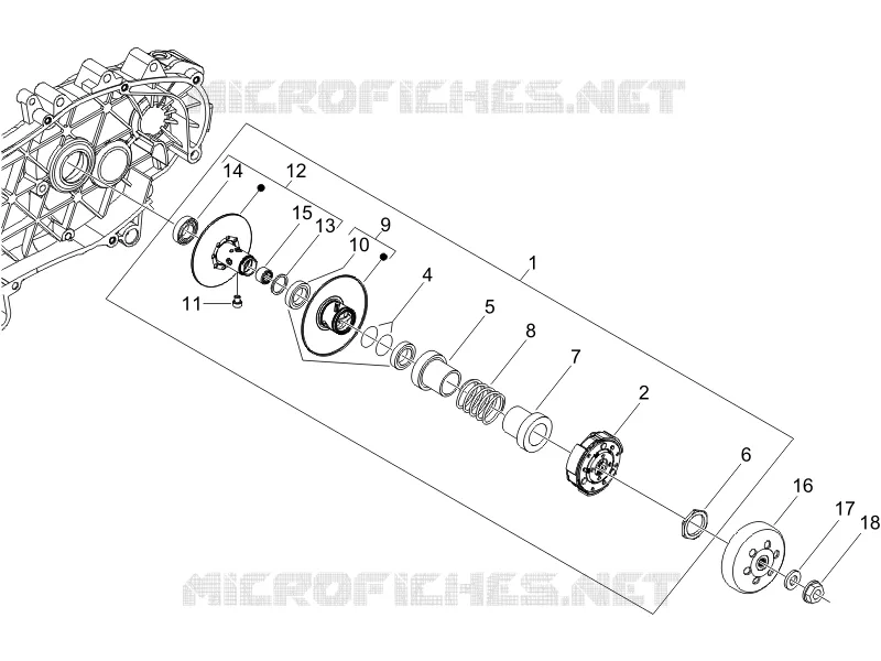 Driven pulley PIAGGIO PIAGGIO-SCOOTER 125 LIBERTY 2011  Liberty 4T PTT E3 (E)