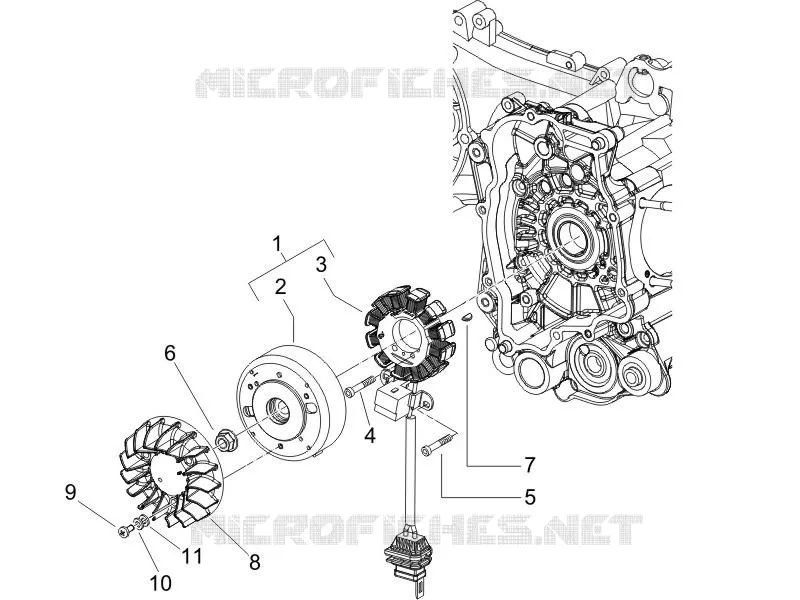 Flywheel magneto PIAGGIO PIAGGIO-SCOOTER 125 LIBERTY 2015  Liberty 4T PTT E3 (E)
