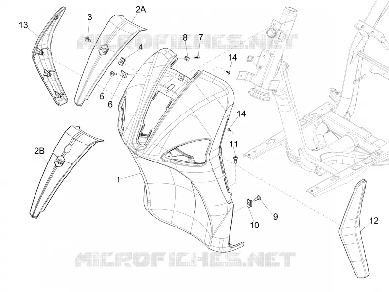 Front shield PIAGGIO PIAGGIO-SCOOTER 125 LIBERTY 2007  Liberty 4T PTT E3 (E)