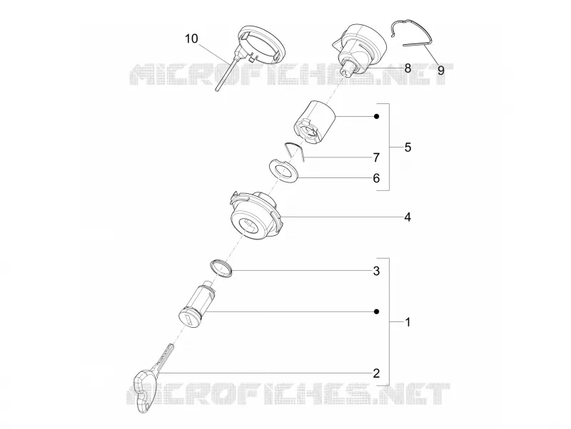 Locks PIAGGIO PIAGGIO-SCOOTER 125 LIBERTY 2010  Liberty 4T PTT E3 (E)