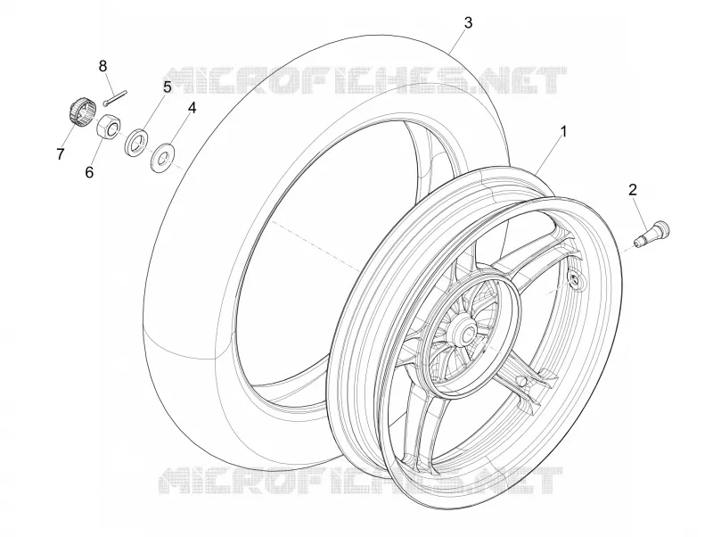 Rear wheel PIAGGIO PIAGGIO-SCOOTER 125 LIBERTY 2013  Liberty 4T PTT E3 (E)