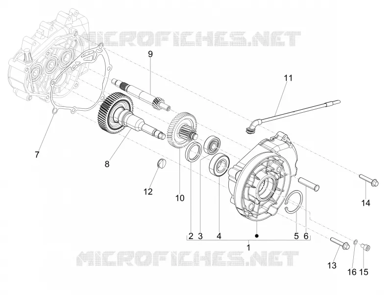 Reduction unit PIAGGIO PIAGGIO-SCOOTER 125 LIBERTY 2007  Liberty 4T PTT E3 (E)