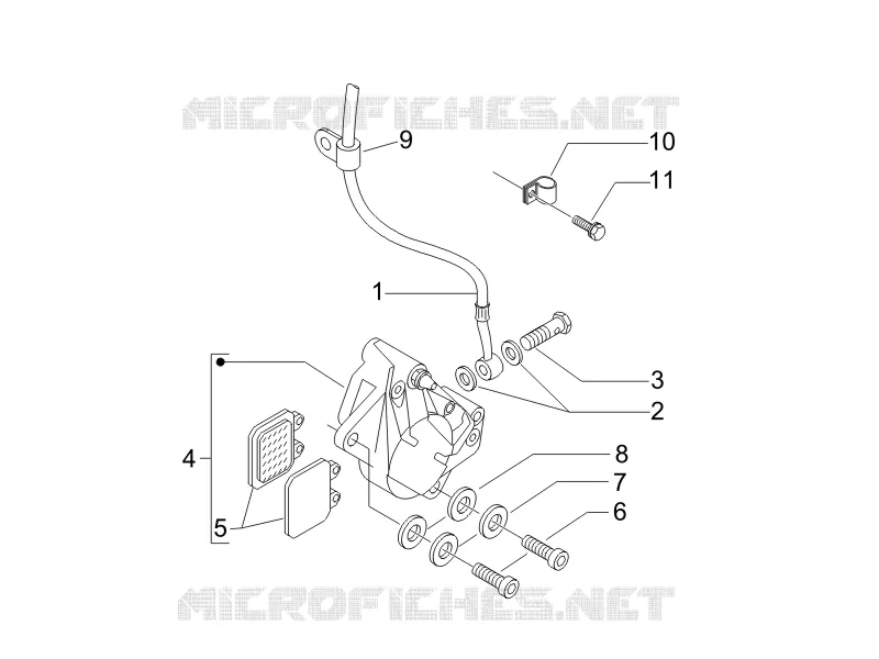 Brakes pipes - Calipers PIAGGIO PIAGGIO-SCOOTER 125 LIBERTY 2008  Liberty 4T Sport E3