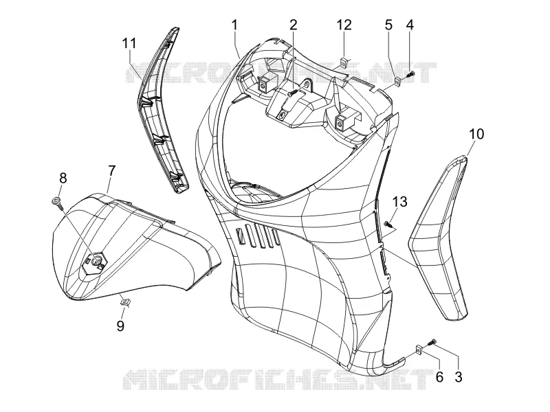 Front shield PIAGGIO PIAGGIO-SCOOTER 125 LIBERTY 2007  Liberty 4T Sport E3