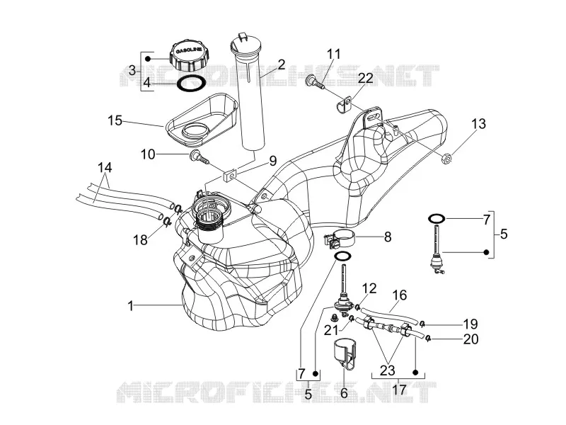 Fuel tank PIAGGIO PIAGGIO-SCOOTER 125 LIBERTY 2007  Liberty 4T Sport E3