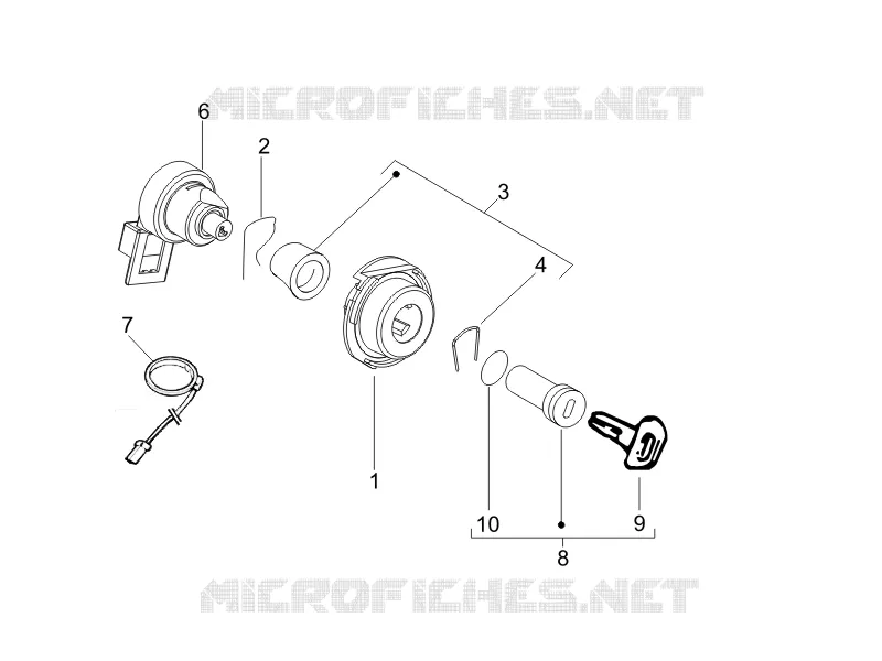 Locks PIAGGIO PIAGGIO-SCOOTER 125 LIBERTY 2007  Liberty 4T Sport E3