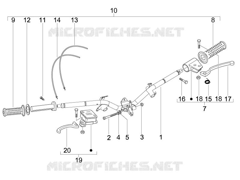 Handlebars - Master cil. PIAGGIO PIAGGIO-SCOOTER 125 LIBERTY 2007  Liberty 4T Sport E3