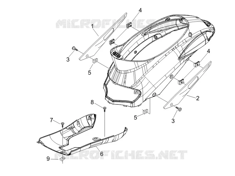 Side cover - Spoiler PIAGGIO PIAGGIO-SCOOTER 125 LIBERTY 2007  Liberty 4T Sport E3