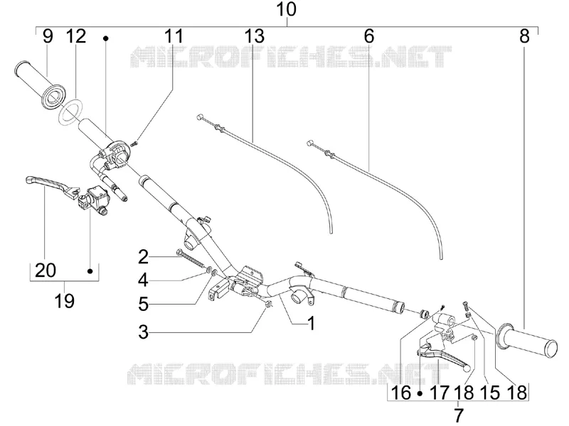 Handlebars - Master cil. PIAGGIO PIAGGIO-SCOOTER 125 LIBERTY 2007  Liberty 4T Sport E3