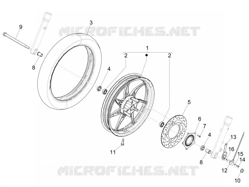 Front wheel PIAGGIO PIAGGIO-SCOOTER 125 LIBERTY 2015  Liberty iGet 4T 3V ie ABS