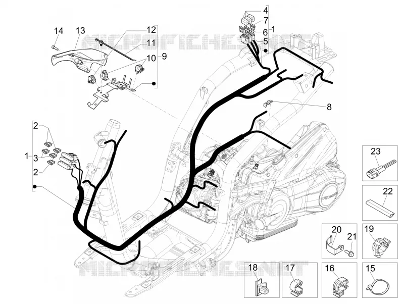 Main cable harness PIAGGIO PIAGGIO-SCOOTER 125 LIBERTY 2017  Liberty iGet 4T 3V ie ABS