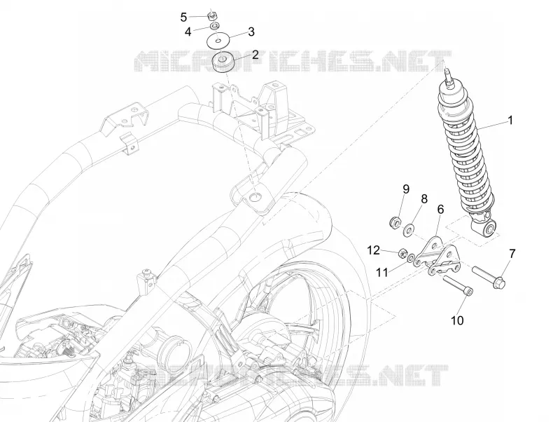 Rear suspension - Shock absorber/s PIAGGIO PIAGGIO-SCOOTER 125 LIBERTY 2017  Liberty iGet 4T 3V ie ABS
