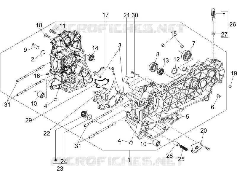 Crankcase PIAGGIO PIAGGIO-SCOOTER 200 LIBERTY 2006  Liberty 4T