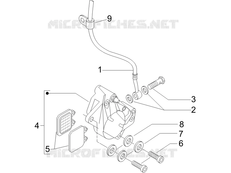 Brakes pipes - Calipers PIAGGIO PIAGGIO-SCOOTER 200 LIBERTY 2006  Liberty 4T