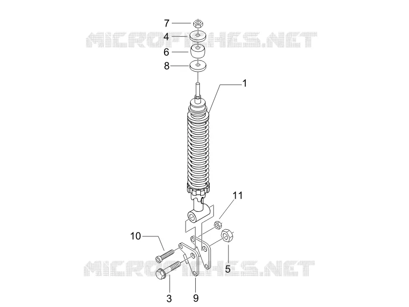 Rear suspension - Shock absorber/s PIAGGIO PIAGGIO-SCOOTER 200 LIBERTY 2006  Liberty 4T