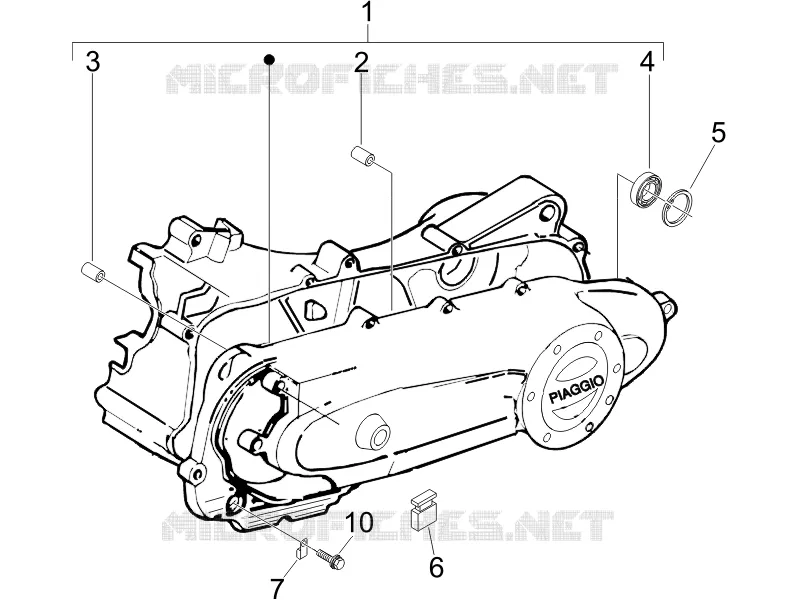 Crankcase cover - Crankcase cooling PIAGGIO PIAGGIO-SCOOTER 50 LIBERTY 2006  Liberty 2T