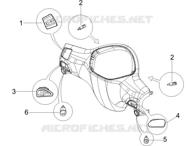 Selectors - Switches - Buttons PIAGGIO PIAGGIO-SCOOTER 50 LIBERTY 2006  Liberty 2T