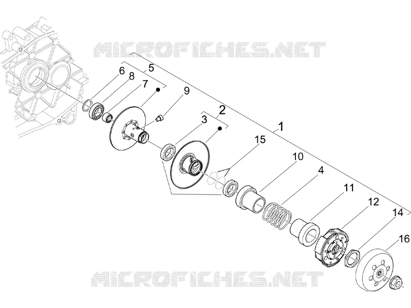 Driven pulley PIAGGIO PIAGGIO-SCOOTER 50 LIBERTY 2007  Liberty 2T