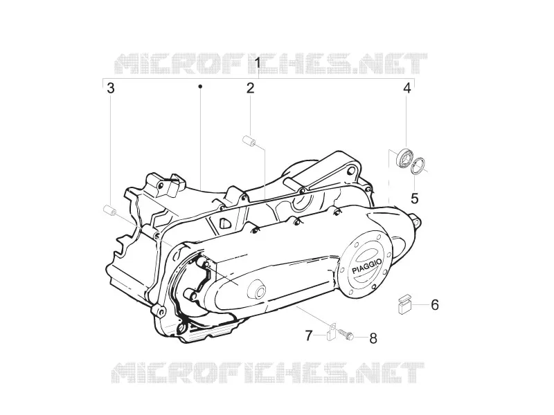 Crankcase cover - Crankcase cooling PIAGGIO PIAGGIO-SCOOTER 50 LIBERTY 2010  Liberty 2T MOC